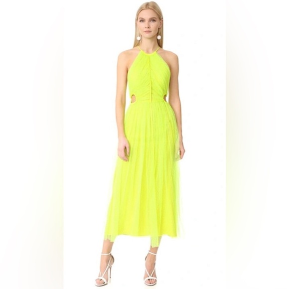 EUC Jason Wu Neon Yellow 2017 Runway Dress. Size 4 - Picture 3 of 11